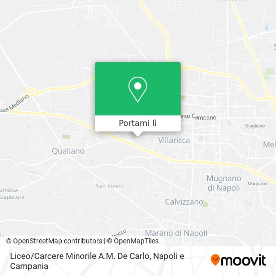 Mappa Liceo / Carcere Minorile A.M. De Carlo