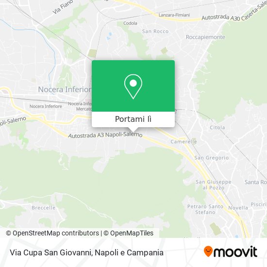 Mappa Via Cupa San Giovanni