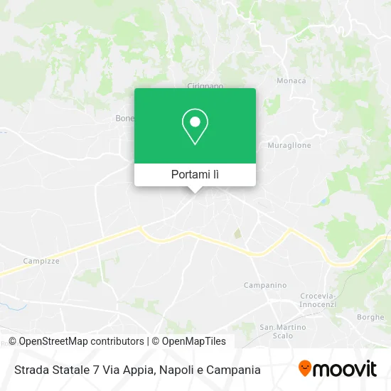 Mappa Strada Statale 7 Via Appia