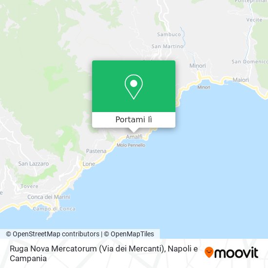 Mappa Ruga Nova Mercatorum (Via dei Mercanti)