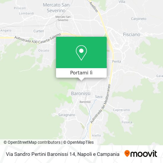 Mappa Via Sandro Pertini Baronissi 14