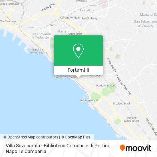 Mappa Villa Savonarola - Biblioteca Comunale di Portici