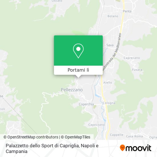 Mappa Palazzetto dello Sport di Capriglia