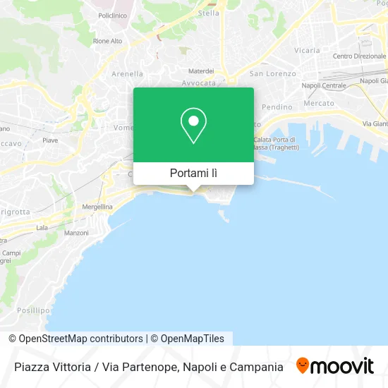 Mappa Piazza Vittoria / Via Partenope