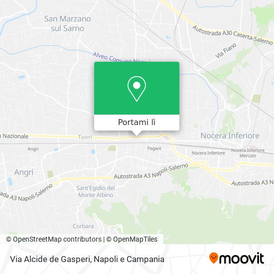 Mappa Via Alcide de Gasperi