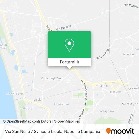 Mappa Via San Nullo / Svincolo Licola