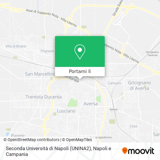 Mappa Seconda Università di Napoli (UNINA2)