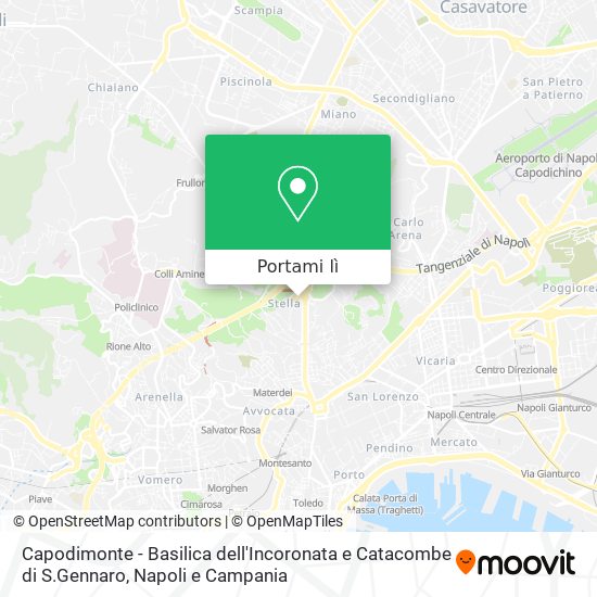 Mappa Capodimonte - Basilica dell'Incoronata e Catacombe di S.Gennaro