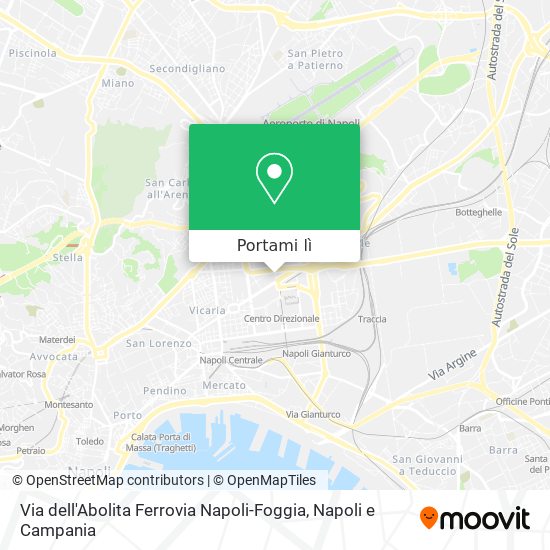 Mappa Via dell'Abolita Ferrovia Napoli-Foggia