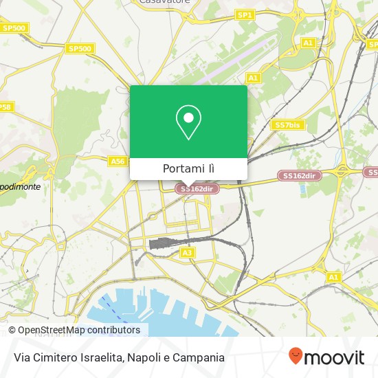 Mappa Via Cimitero Israelita