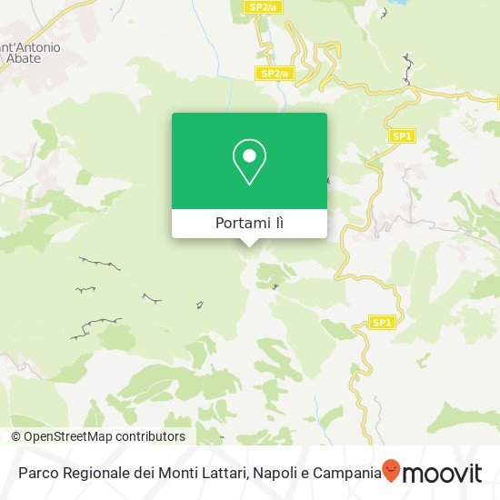 Mappa Parco Regionale dei Monti Lattari