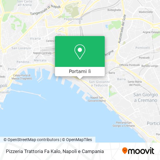 Mappa Pizzeria Trattoria Fa Kalo