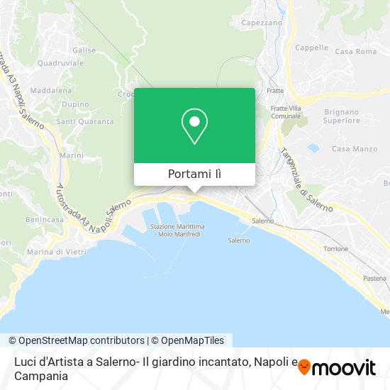Mappa Luci d'Artista a Salerno- Il giardino incantato