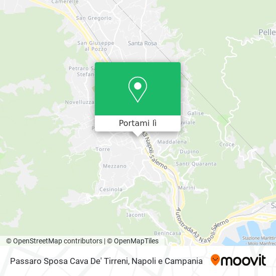 Mappa Passaro Sposa Cava De' Tirreni