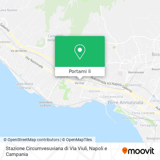 Mappa Stazione Circumvesuviana di Via Viuli