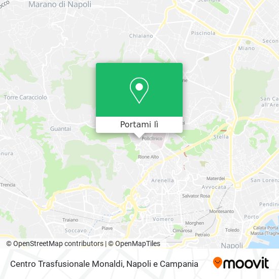 Mappa Centro Trasfusionale Monaldi
