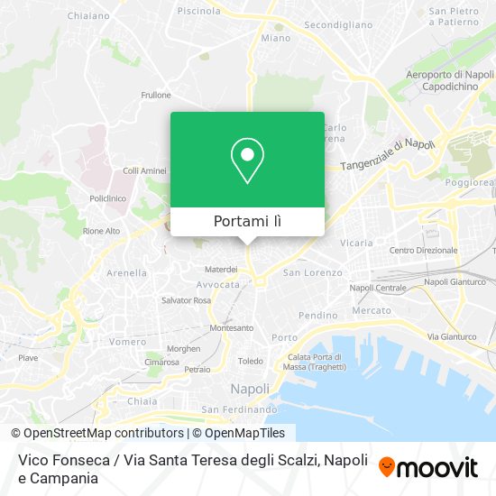 Mappa Vico Fonseca / Via Santa Teresa degli Scalzi