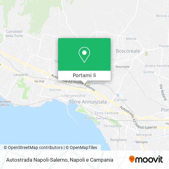 Mappa Autostrada Napoli-Salerno