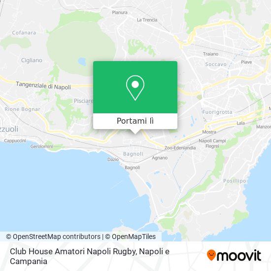 Mappa Club House Amatori Napoli Rugby