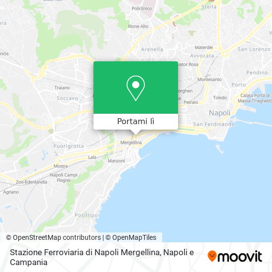 Mappa Stazione Ferroviaria di Napoli Mergellina