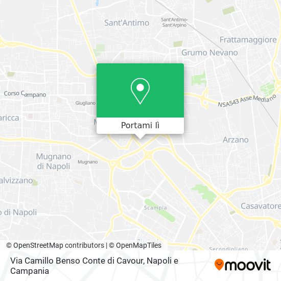 Mappa Via Camillo Benso Conte di Cavour
