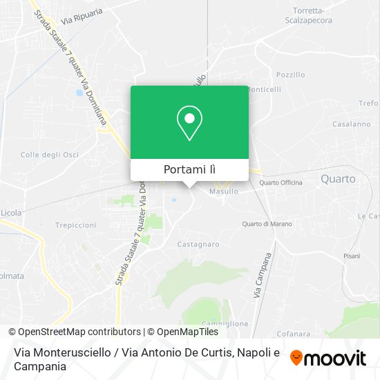 Mappa Via Monterusciello / Via Antonio De Curtis