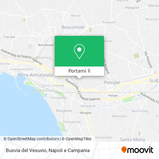 Mappa Busvia del Vesuvio
