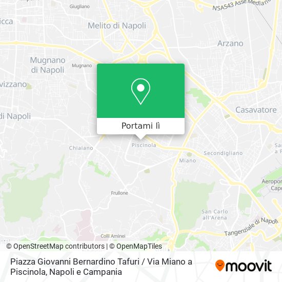 Mappa Piazza Giovanni Bernardino Tafuri / Via Miano a Piscinola