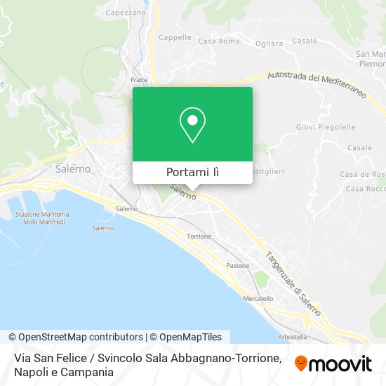 Mappa Via San Felice / Svincolo Sala Abbagnano-Torrione