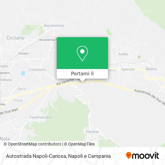 Mappa Autostrada Napoli-Canosa
