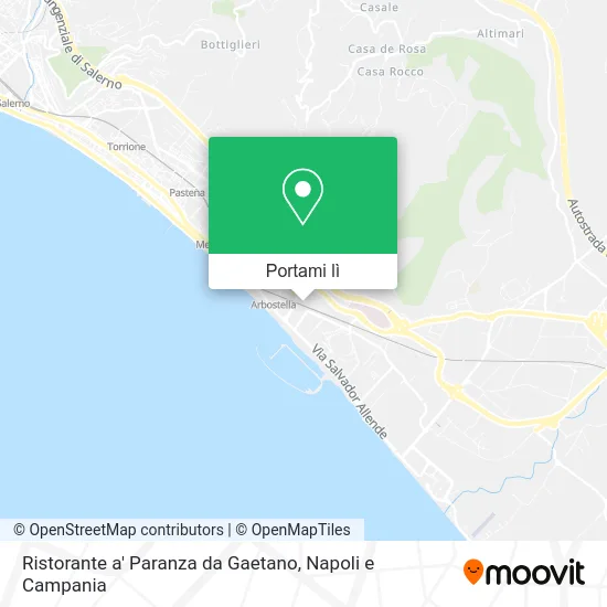 Mappa Ristorante a' Paranza da Gaetano