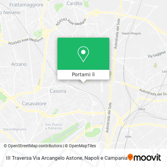 Mappa III Traversa Via Arcangelo Astone