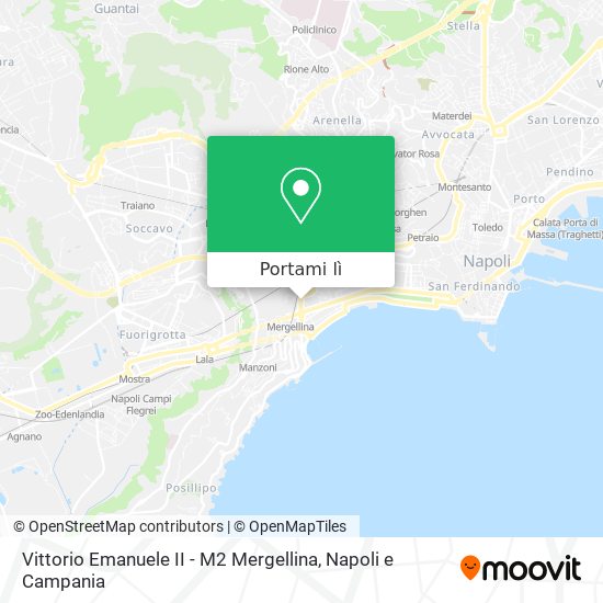 Mappa Vittorio Emanuele II - M2 Mergellina