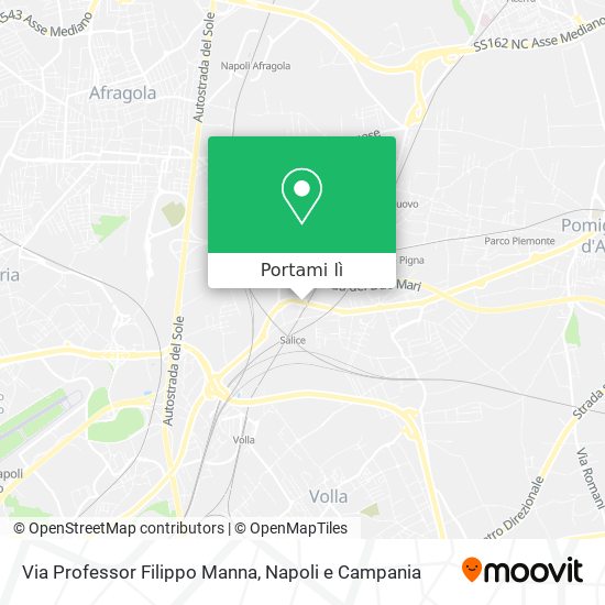 Mappa Via Professor Filippo Manna