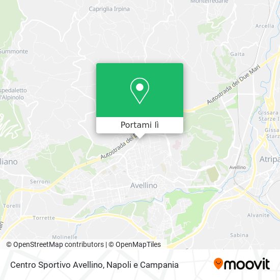 Mappa Centro Sportivo Avellino