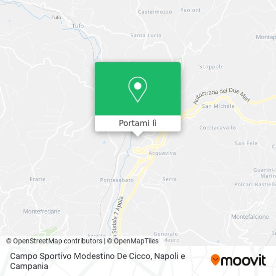 Mappa Campo Sportivo Modestino De Cicco