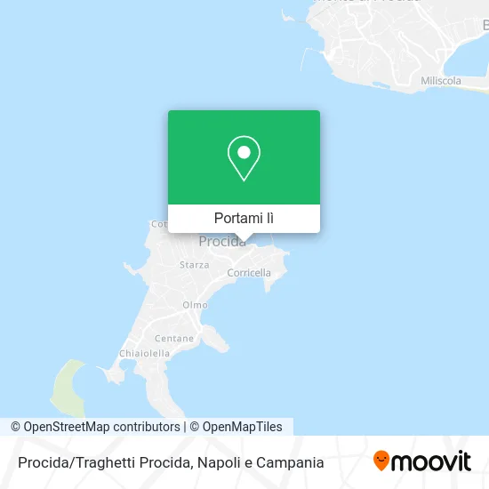 Mappa Procida/Traghetti Procida