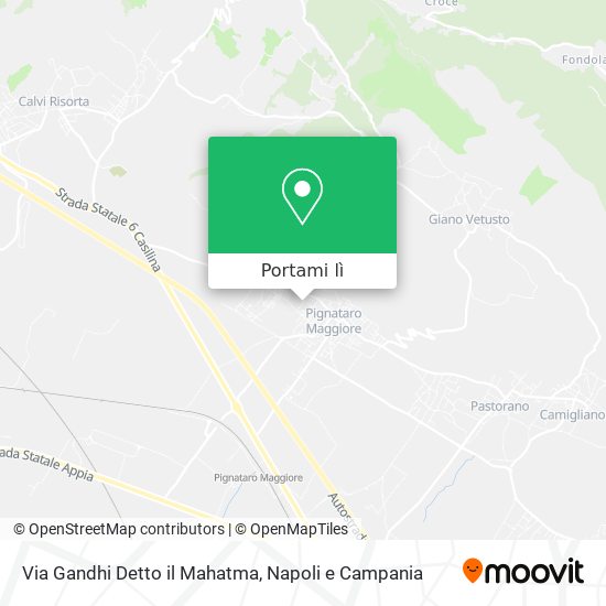 Mappa Via Gandhi Detto il Mahatma