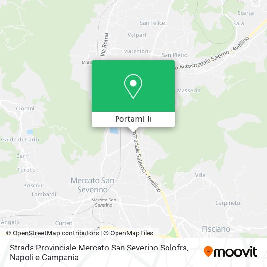 Mappa Strada Provinciale Mercato San Severino Solofra