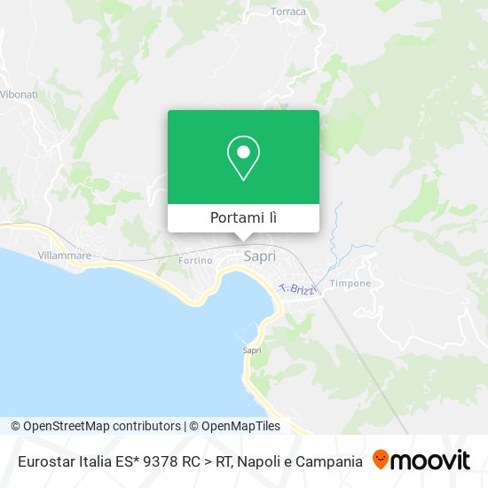 Mappa Eurostar Italia ES* 9378 RC > RT