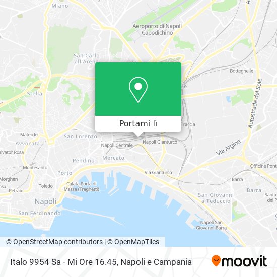 Mappa Italo 9954 Sa - Mi Ore 16.45