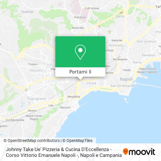 Mappa Johnny Take Ue' Pizzeria & Cucina D'Eccellenza - Corso Vittorio Emanuele Napoli -