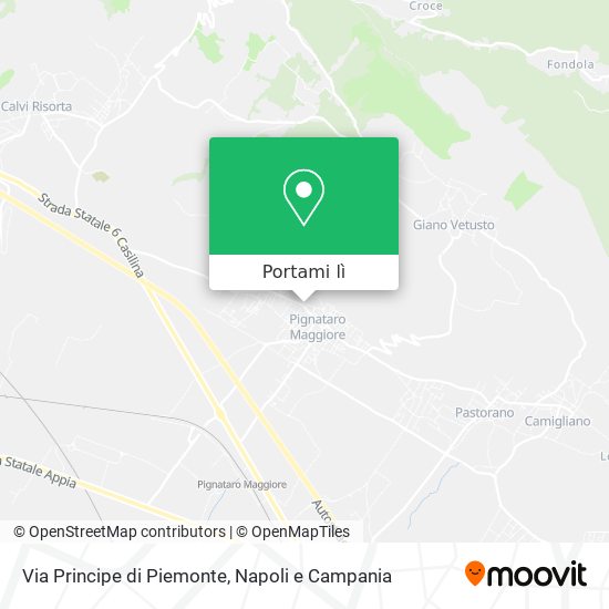 Mappa Via Principe di Piemonte