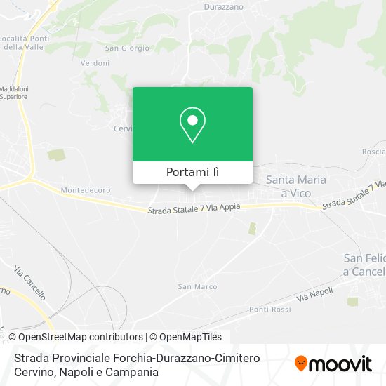 Mappa Strada Provinciale Forchia-Durazzano-Cimitero Cervino