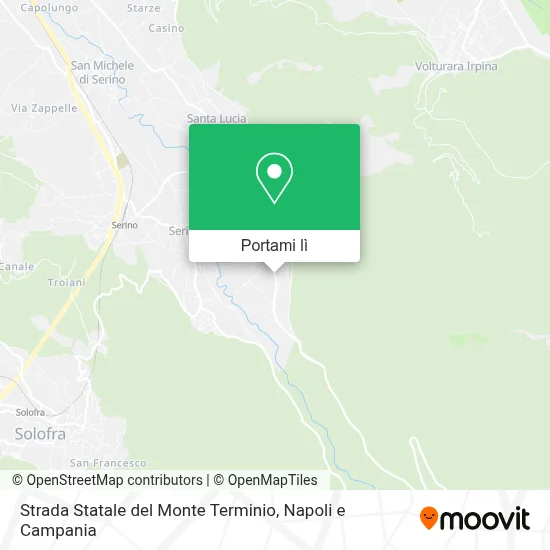 Mappa Strada Statale del Monte Terminio