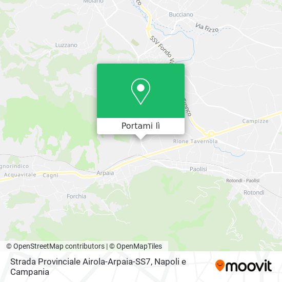 Mappa Strada Provinciale Airola-Arpaia-SS7