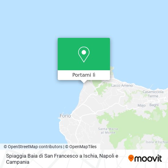 Mappa Spiaggia Baia di San Francesco a Ischia