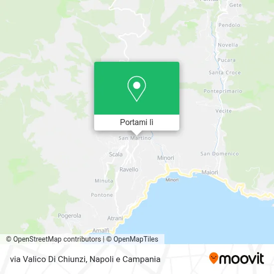 Mappa via Valico Di Chiunzi