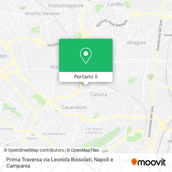 Mappa Prima Traversa via Leonida Bissolati