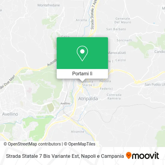 Mappa Strada Statale 7 Bis Variante Est